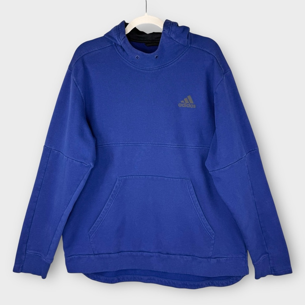 Adidas Men's Royal Blue Hoodie XL Retro Loose Fit Relaxed Athletic Athleisure
